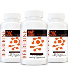 "Berberine Supplement: Natural Metabolic Support for Health and Well-Being Three Bottles"