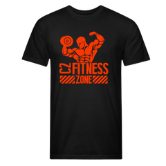 "C2 Fitness Zone Black Orange Logo T-Shirt"