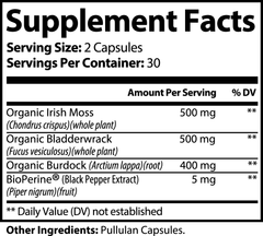 Irish Sea Moss with Bladderwrack and Burdock Root