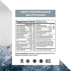 "Men's Multivitamin (Performance Series) Supplement Facts"