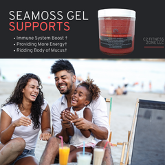 Raw Wildcrafted Irish Sea Moss Gel (Strawberry, Maqui Berry, Pineapple, Lemon)